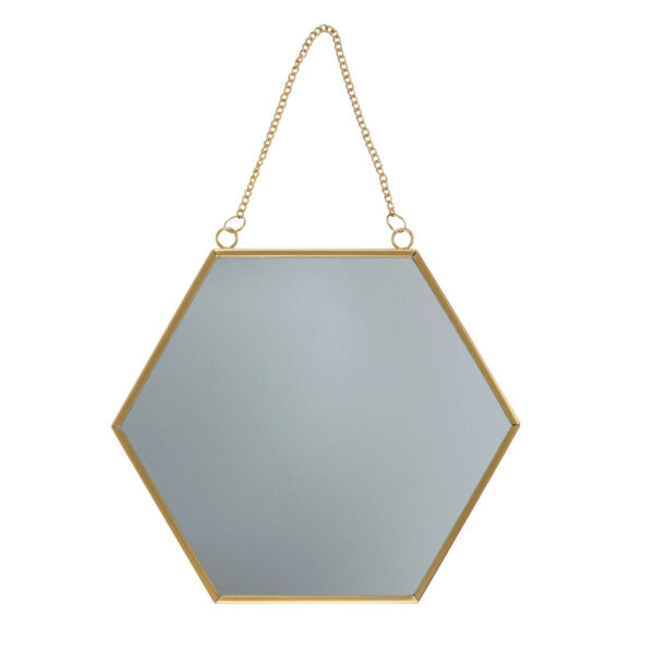 Hexagon Wall Hanging Mirror 8x9" - Image 3