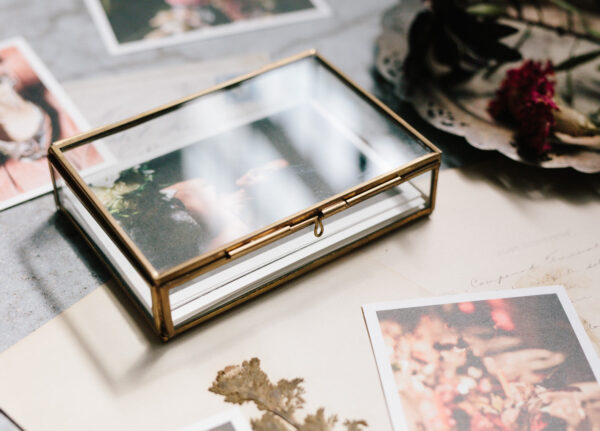 Glass Storage Box 7.5x5.5x1.5"