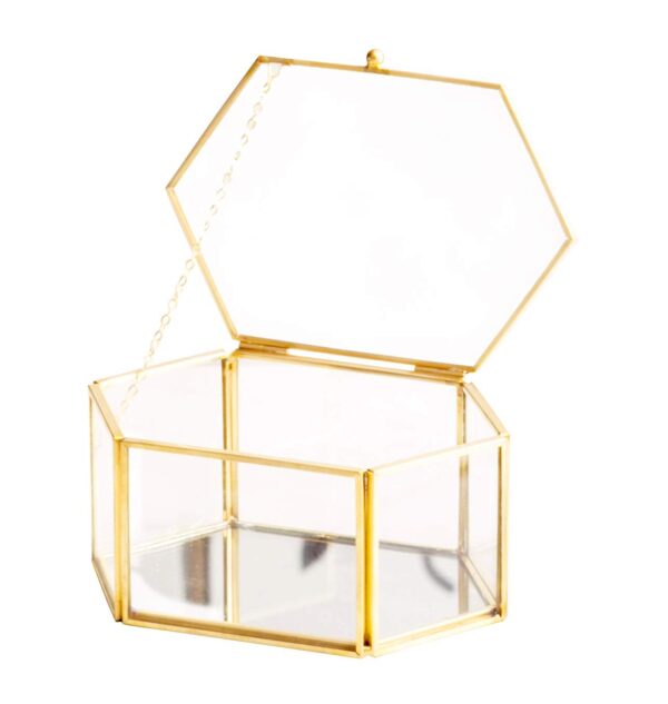 Octagon Glass Box 6.5x4x2.4" - Image 2