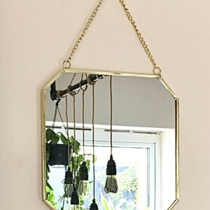 Octagonal Wall Hanging Mirror 10x10"
