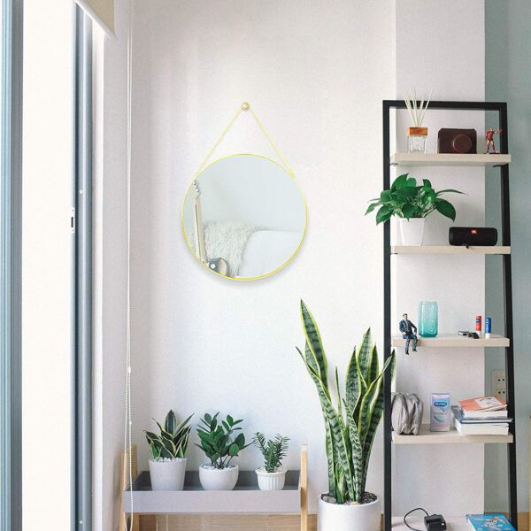 Round Wall Hanging Mirror 10x10"